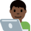 Эмодзи 👨🏿‍💻 Twitter.com