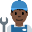 Эмодзи 👨🏿‍🔧 Twitter.com