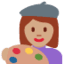 Эмодзи 👩🏽‍🎨 Twitter.com