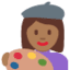 Эмодзи 👩🏾‍🎨 Twitter.com
