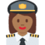 Эмодзи 👩🏾‍✈️ Twitter.com