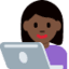 Эмодзи 👩🏿‍💻 Twitter.com
