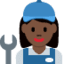 Эмодзи 👩🏿‍🔧 Twitter.com