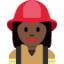 Эмодзи 👩🏿‍🚒 Twitter.com