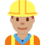 Эмодзи 👷🏽‍♂️ Twitter.com