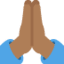 Эмодзи 🙏🏾 Twitter.com