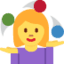 Эмодзи 🤹‍♀️ Twitter.com