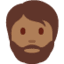 Эмодзи 🧔🏾 Twitter.com
